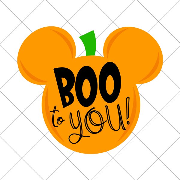 Boo to You in Mickey Pumpkin SVG File