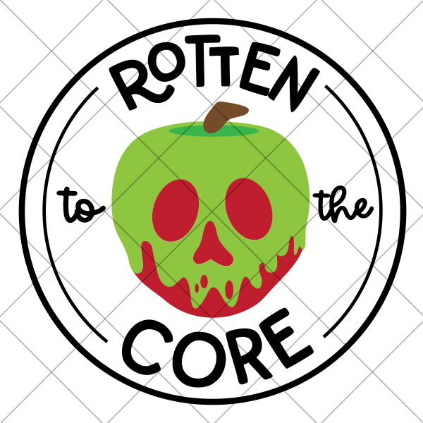 Rotten to the Core Poison Apple SVG