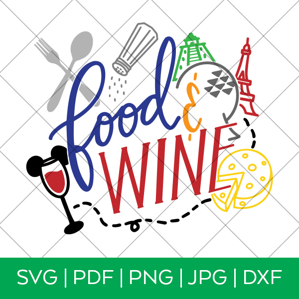 EPCOT Food & Wine SVG Cut File behind security grid