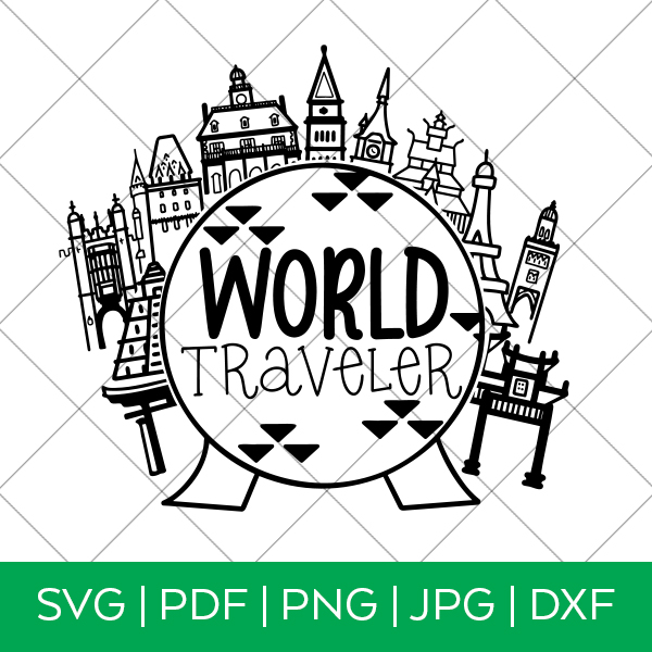 EPCOT SVG - Disney World Traveler SVG - Once Upon a Theme Park