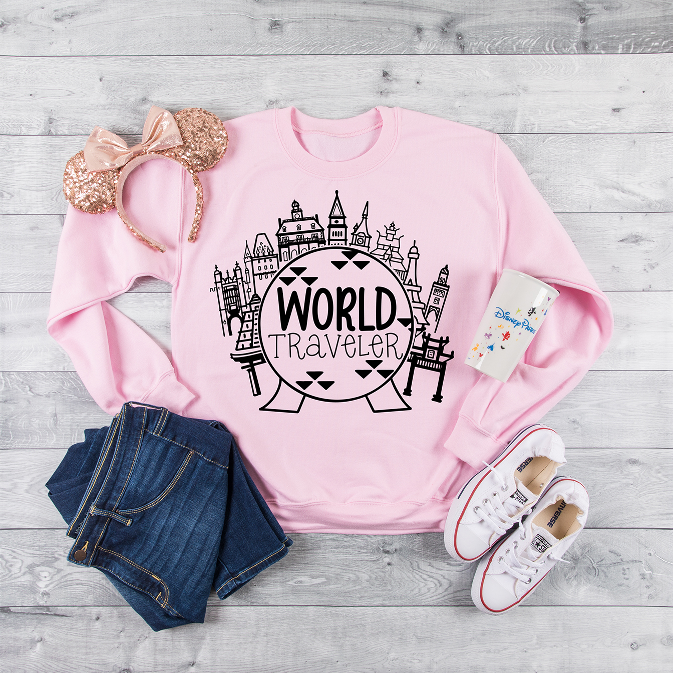 World Traveler Disney Epcot Shirt, Disney Shirts, Disney World Family  Disneyland