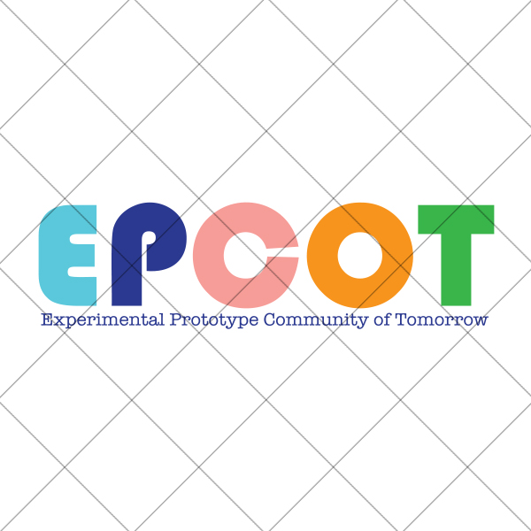 Experimental Prototype Community of Tomorrow EPCOT SVG file behind grid