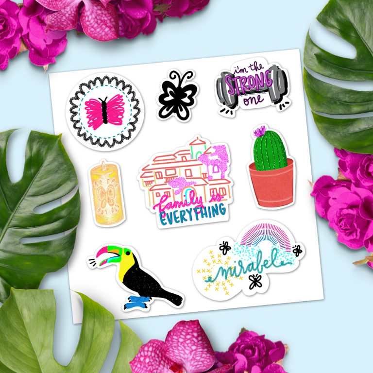 Free Encanto Stickers Once Upon a Theme Park