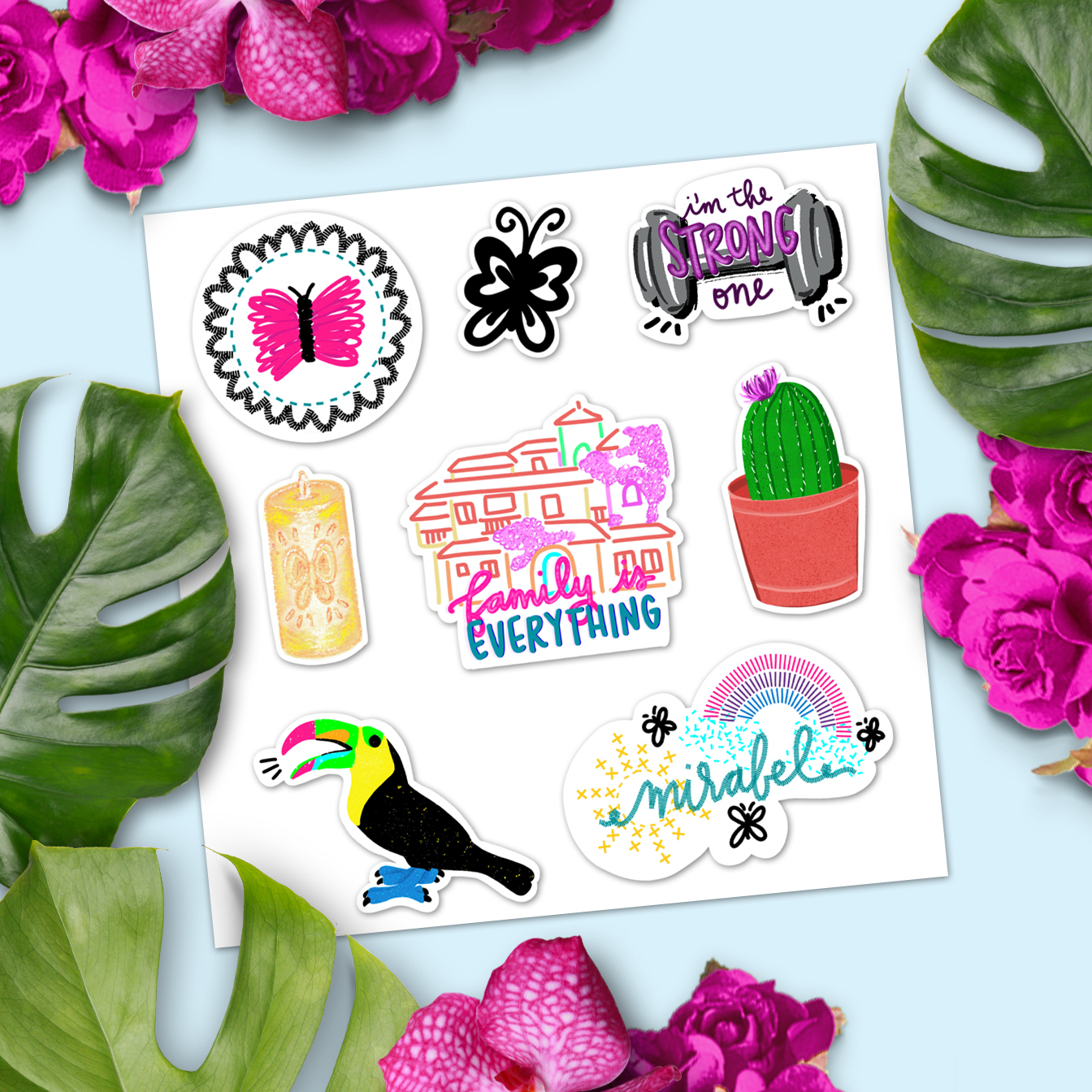 Free Encanto Stickers – Once Upon a Theme Park