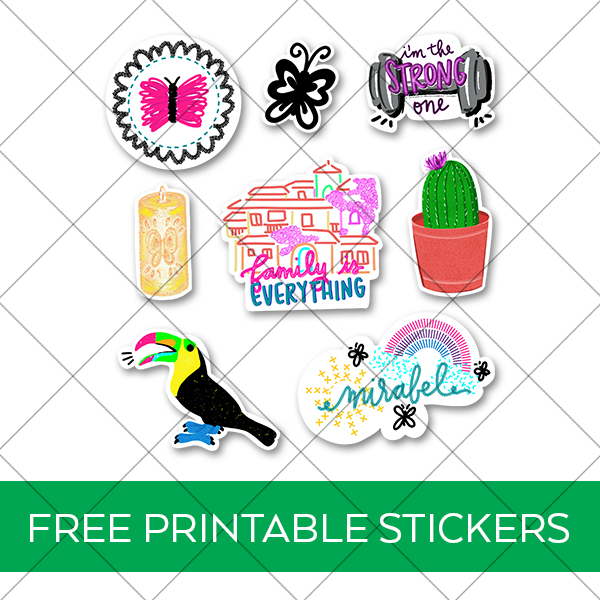 Free Encanto Stickers Once Upon a Theme Park