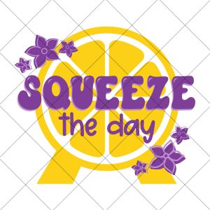 Squeeze the Day Violet Lemonade SVG File for Flower and Garden Festival behind grid