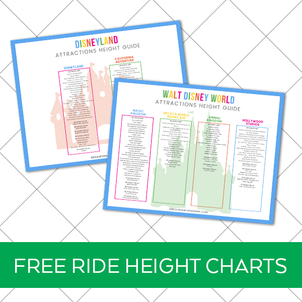 Disney Ride Height Charts with Grid Background