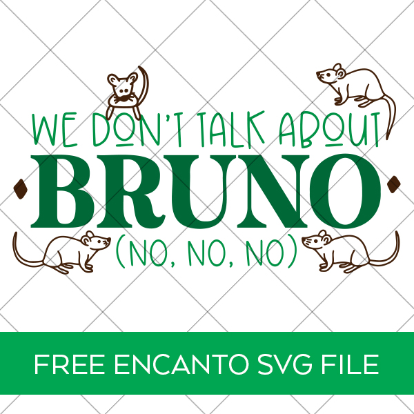 We Don't Talk About Bruno Free Encanto SVG behind security grid