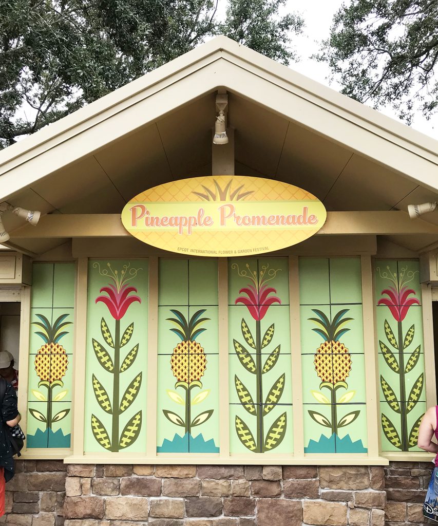 pineapple promenade booth at epcot flower and garden festival
