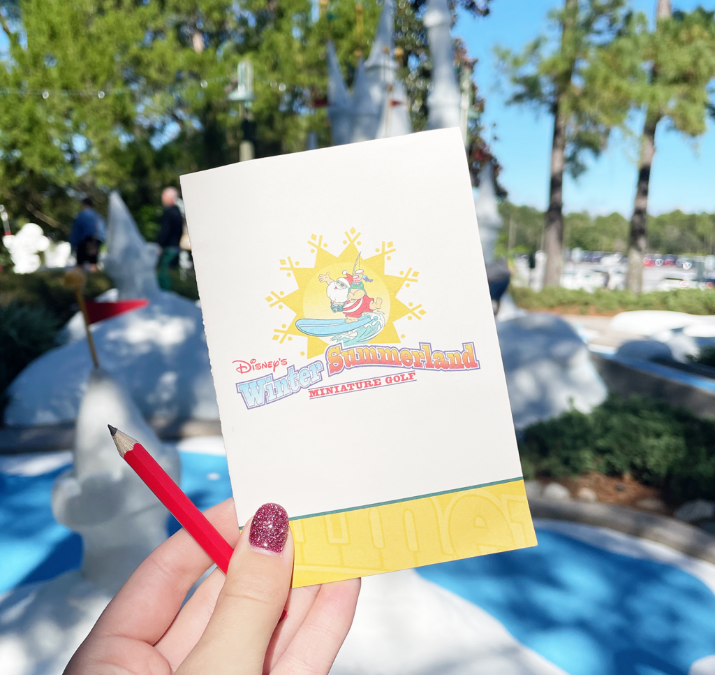 winter summerland golf score keeping book at disney world